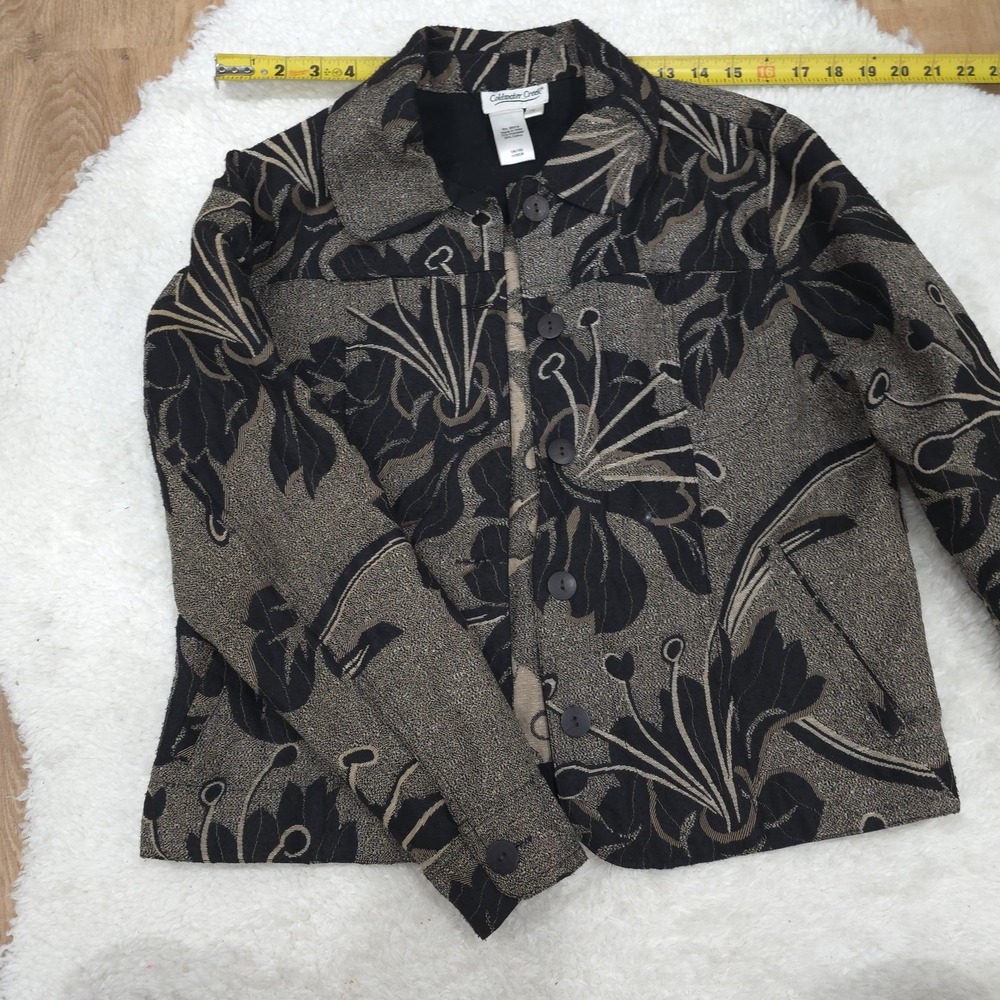 Vintage 90s‎ Coldwater Creek Floral Tapestry Jacket Women's PS Petite Small Y2K